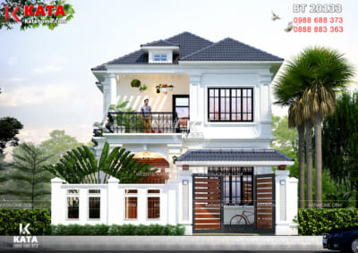 Mẫu thiết kế nhà vườn mini 2 tầng đẹp tại Hà Nội – Mã số: BT 20132