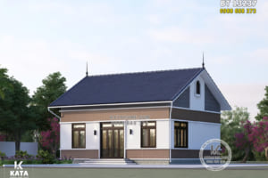 Mẫu nhà 1 tầng đơn giản 500 triệu mái Thái – Mã số: BT 13237