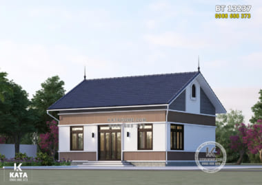 Mẫu nhà 1 tầng đơn giản 500 triệu mái Thái – Mã số: BT 13237