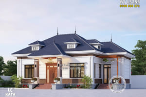 Mẫu nhà vườn đẹp 1 tầng mái Nhật hiện đại – Mã số: BT 15255