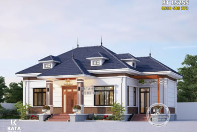 Mẫu nhà vườn đẹp 1 tầng mái Nhật hiện đại – Mã số: BT 15255