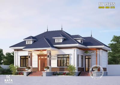 Mẫu nhà vườn đẹp 1 tầng mái Nhật hiện đại – Mã số: BT 15255