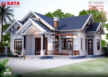 Mẫu nhà vườn 1 tầng mái Thái đẹp tại Quảng Bình – Mã số: BT 11038