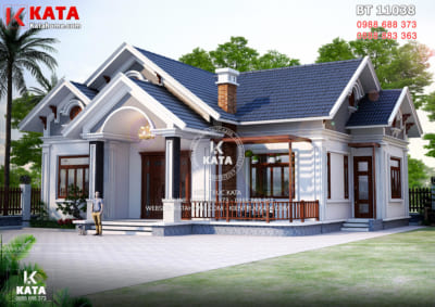 Mẫu nhà vườn 1 tầng mái Thái đẹp tại Quảng Bình – Mã số: BT 11038