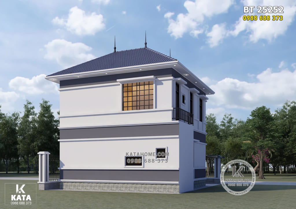 Một góc view đẹp mẫu thiết kế biệt thự mái Nhật đơn giản